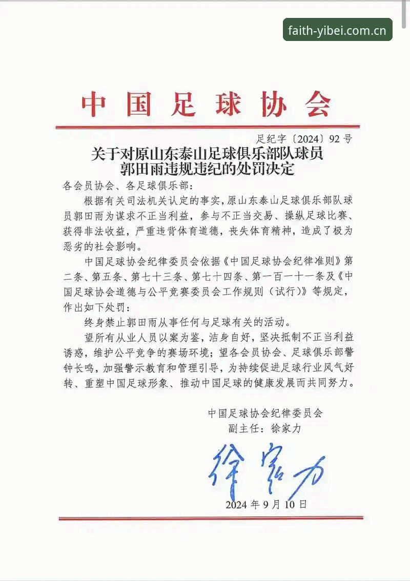 易倍体育热血 中国足协第三批禁足名单深度解读指南——从行业反腐看体育精神的重塑